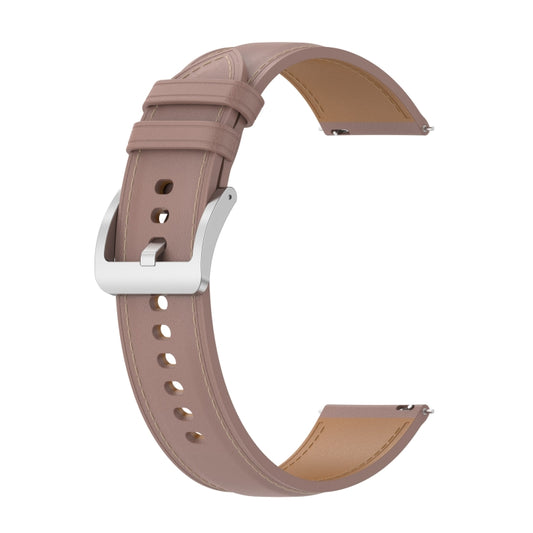 For Garmin VivoMove Style Embossed Genuine Leather Watch Band(Pink) by buy2fix
