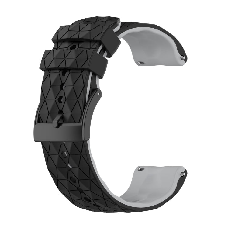 For Suunto 7 24mm Mixed-Color Silicone Watch Band(Black+Grey) - Smart Wear by buy2fix | Online Shopping UK | buy2fix
