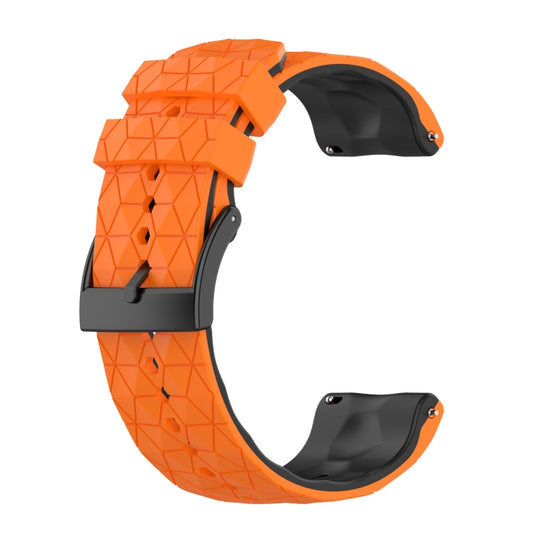 Pour Suunto 9 Baro 24 mm Bracelet de montre en silicone de couleurs mélangées (orange + noir)