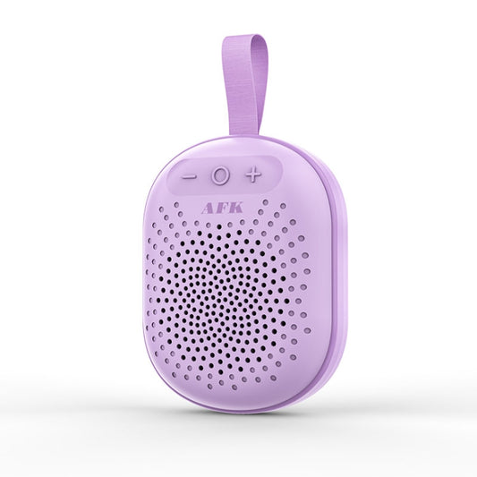 AEC BT513 RGB Light Waterproof Portable Bluetooth Speaker Support FM / TF Card(Purple) - Mini Speaker by AEC | Online Shopping UK | buy2fix