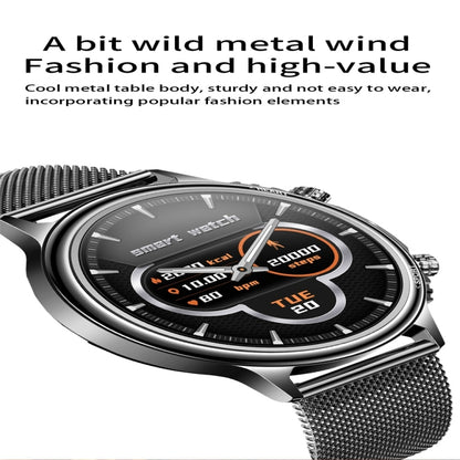 CF85 1.32 inch Steel Watchband Color Screen Smart Watch(Gold) - Smart Wear by buy2fix | Online Shopping UK | buy2fix