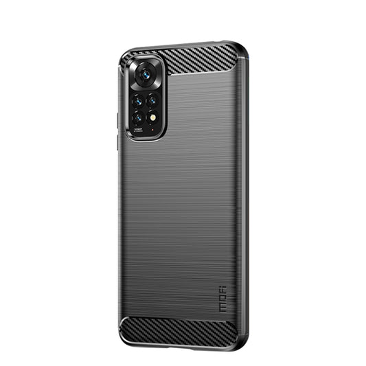 For Xiaomi Redmi Note 11 4G Global / Note 11S 4G MOFI Gentleness Brushed Carbon Fiber TPU Case(Black) by MOFI