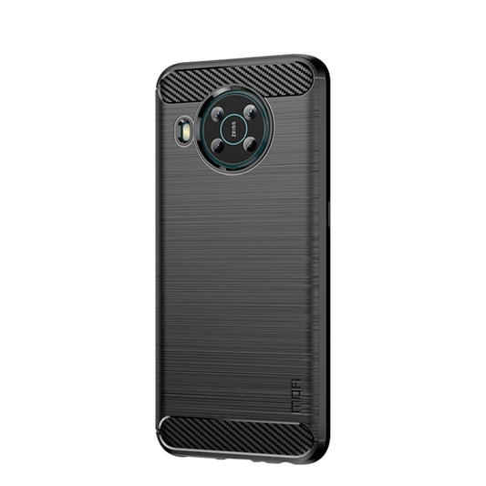 For Nokia X100 MOFI Gentleness Series Brushed Texture Carbon Fiber TPU Phone Case(Black) by MOFI