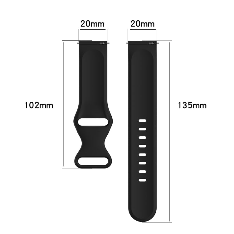 For Amazfit GTS 20mm Solid Color Silicone Watch Band(Green) by buy2fix