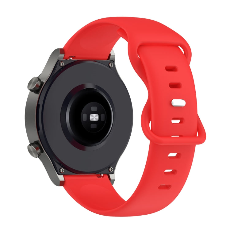 For Honor Magic Watch2 46mm 22mm Solid Color Silicone Watch Band(Black) by buy2fix