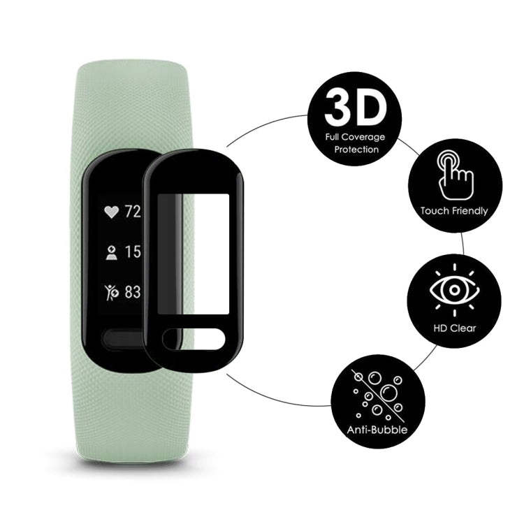 2 PCS For Garmin Smart 5 ENKAY 3D Full Coverage Soft PC Edge + PMMA HD Screen Watch Film by ENKAY