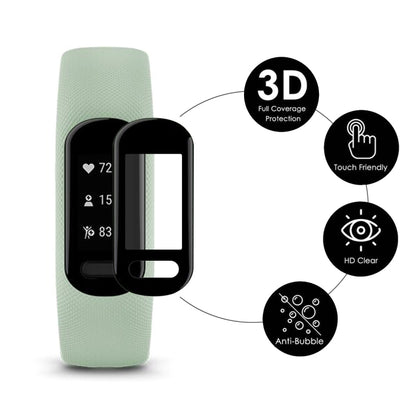 2 PCS For Garmin Smart 5 ENKAY 3D Full Coverage Soft PC Edge + PMMA HD Screen Watch Film by ENKAY