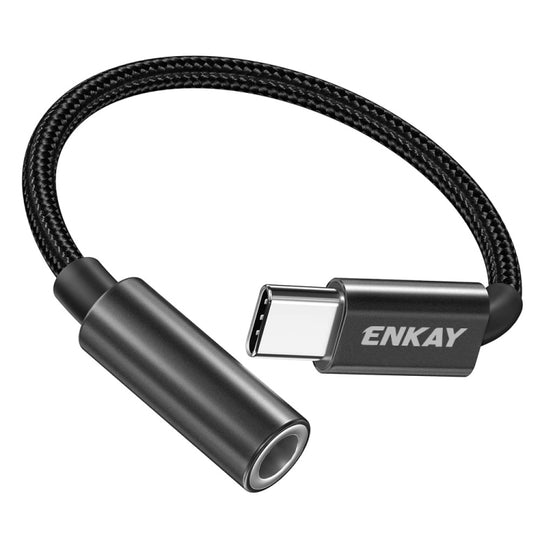 ENKAY USB-C / Type-C à 3,5 mm Adaptateur Aux tressé en nylon Câble audio de décodage numérique