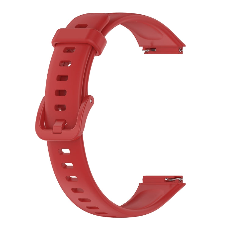 For Huawei Band 7 Solid Color Silicone Watch Band(Red) by buy2fix