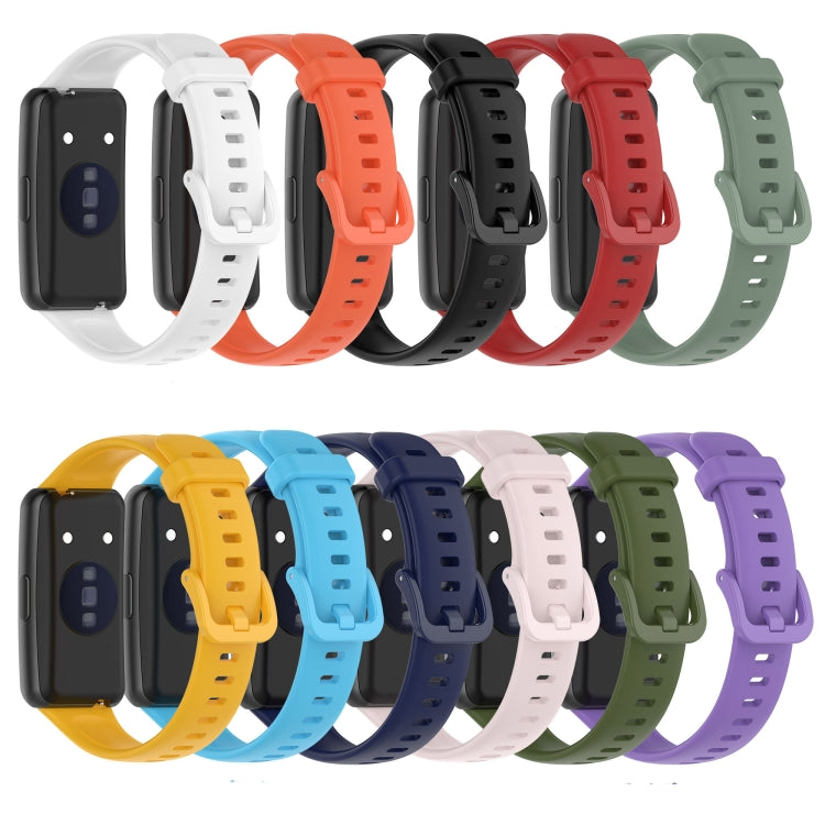 For Huawei Band 7 Solid Color Silicone Watch Band(Purple) by buy2fix