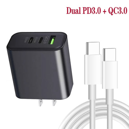 40W Dual PD + QC3.0 Ports Charger with Type-C to 8 Pin Data Cable(US Plug) - Apple Accessories by buy2fix | Online Shopping UK | buy2fix