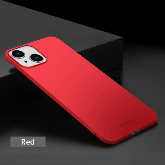 For iPhone 14 MOFI Frosted PC Ultra-thin Hard Case (Red) by MOFI