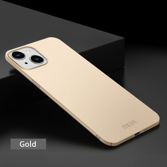 For iPhone 14 MOFI Frosted PC Ultra-thin Hard Case (Gold) by MOFI