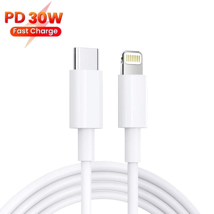 PD 35W Dual USB-C / Type-C Ports Charger with 1.5m Type-C to 8 Pin Data Cable, US Plug - USB Charger by buy2fix | Online Shopping UK | buy2fix