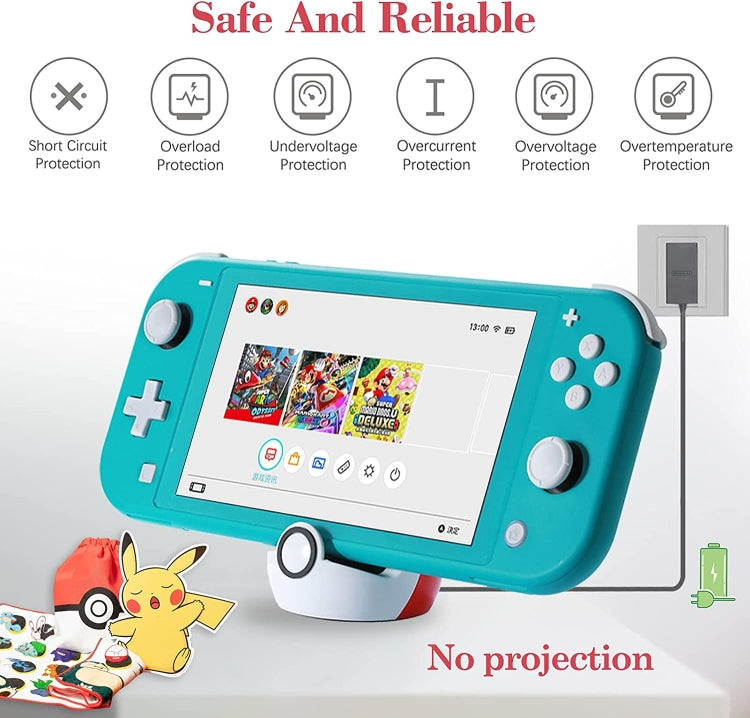 For Nintendo Switch and Switch Lite NS Nintendo Game Console Mini Portable Charging Dock Stand - Holder by buy2fix | Online Shopping UK | buy2fix