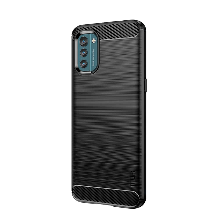 For Nokia G11 / G21 MOFI Gentleness Series Brushed Texture Carbon Fiber Soft TPU Case(Black) - Nokia Cases by MOFI | Online Shopping UK | buy2fix