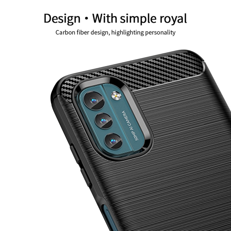 For Nokia G11 / G21 MOFI Gentleness Series Brushed Texture Carbon Fiber Soft TPU Case(Black) - Nokia Cases by MOFI | Online Shopping UK | buy2fix