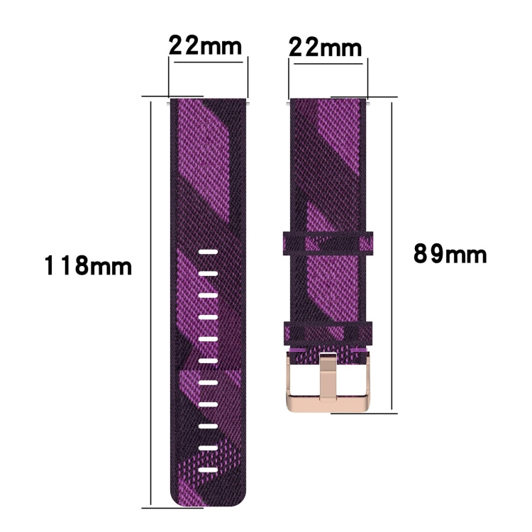 For Huawei Watch GT 2E 22mm Nylon Woven Watch Band(Purple) by buy2fix