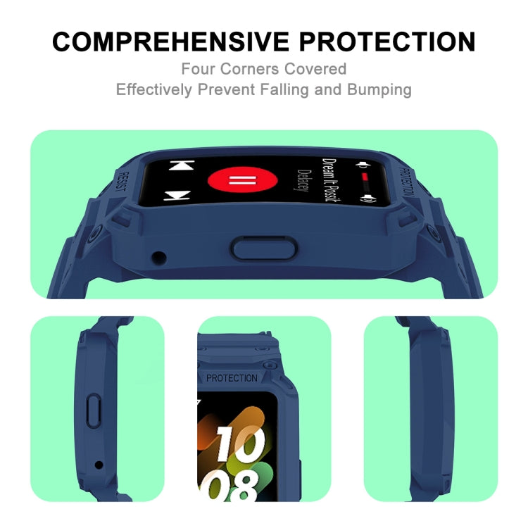 For Huawei Band 6 / 7 / Honor Band 6 JSM Integrated TPU Adjustable Elastic Watch Band (Black) by buy2fix