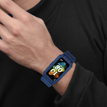 For Huawei Band 6 / 7 / Honor Band 6 JSM Integrated TPU Adjustable Elastic Watch Band (Black) by buy2fix