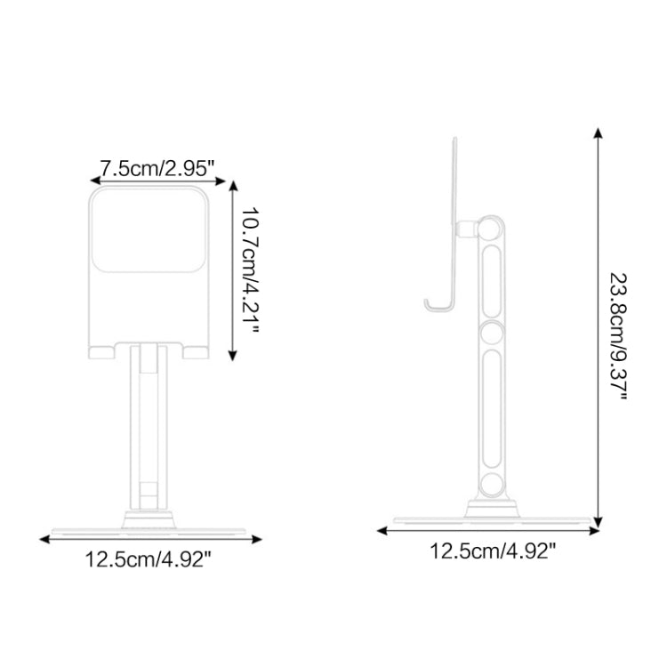 BONERUY L08 Tablet Phone Riser Bracket Foldable Long Arm Pad Mobile Holder Rack - Desktop Holder by BONERUY | Online Shopping UK | buy2fix