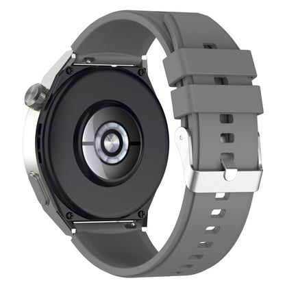 For Huawei Watch GT2 42mm / Watch 2 20mm Protruding Head Silicone Strap Silver Buckle(Gray) by buy2fix