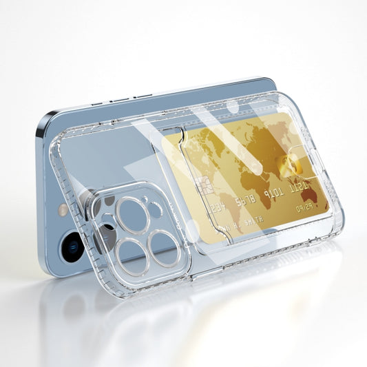 For iPhone 14 Pro Card Bag Clear TPU Phone Case(Transparent) by buy2fix