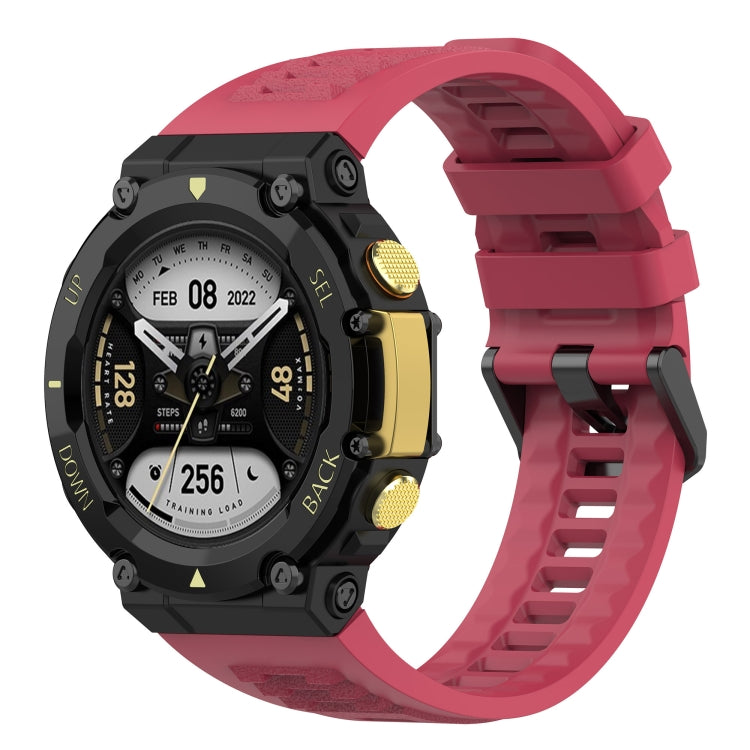 For Amazfit T-Rex 2 Silicone Leisure Watch Band(Red) by buy2fix