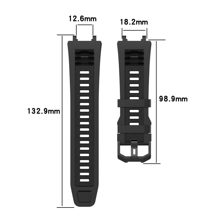 For Amazfit T-Rex 2 Silicone Leisure Watch Band(Rock Gray) by buy2fix