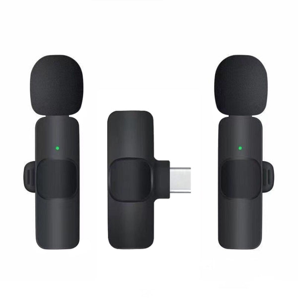 K9 2 in 1 Wireless Clip-on Auto Noise Cancelling Live Mini Microphone, Port: Type-C by buy2fix