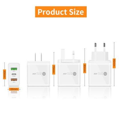 45W PD3.0 + 2 x QC3.0 USB Multi Port Quick Charger, US Plug(White) - Apple Accessories by buy2fix | Online Shopping UK | buy2fix