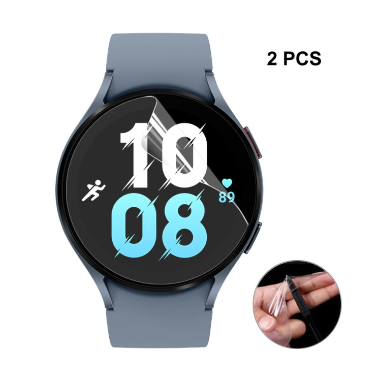 2 PCS For Samsung Galaxy Watch5 44mm ENKAY Hat-Prince Full Screen Coverage TPU Soft Film by ENKAY