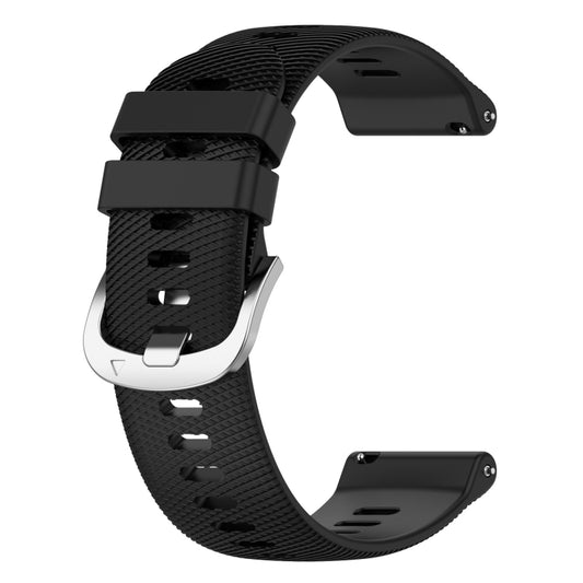 For Samsung Galaxy Watch 5 44mm 20mm Solid Color Soft Silicone Watch Band(Black) by buy2fix