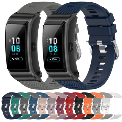 For Huawei Band B5 18mm Solid Color Silicone Watch Band(Blue) by buy2fix