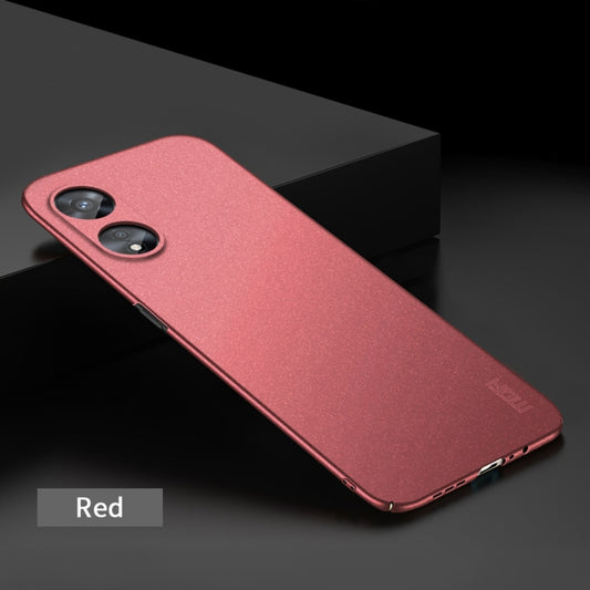 For OPPO A97 5G MOFI Frosted PC Ultra-thin Hard Phone Case(Red) by MOFI