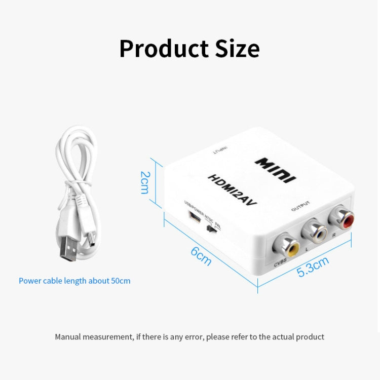 JSM Mini Size HD 1080P HDMI to AV / CVBS Video Converter Adapter - Adapter by JUNSUNMAY | Online Shopping UK | buy2fix