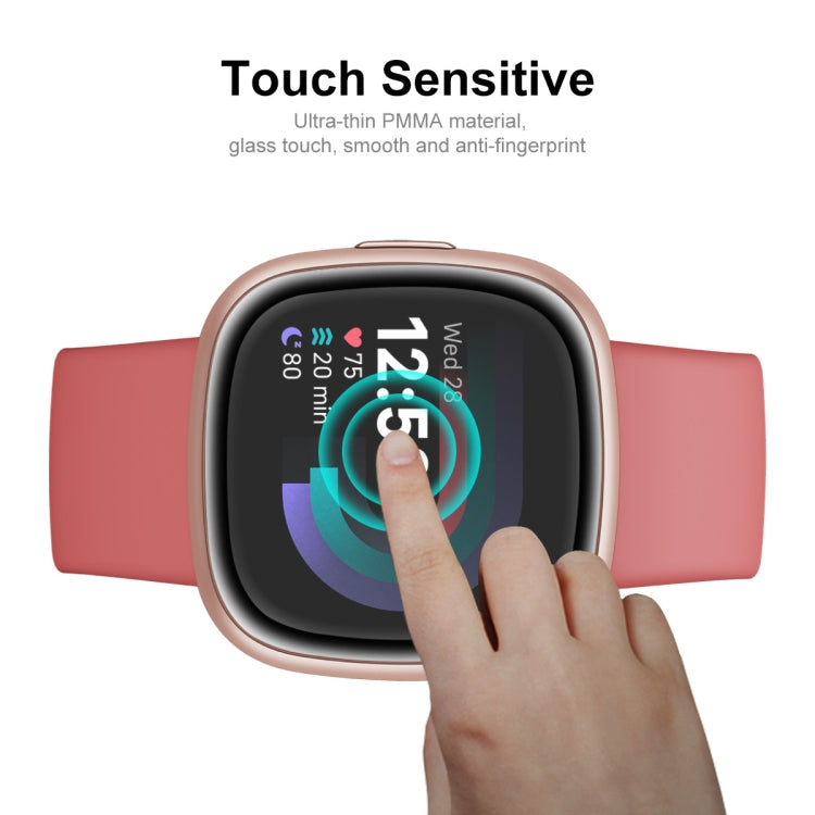 2 PCS For Fitbit Versa 4 / Sense 2 ENKAY 3D Full Coverage Soft PC Edge + PMMA HD Screen Protector Film - Screen Protector by ENKAY | Online Shopping UK | buy2fix