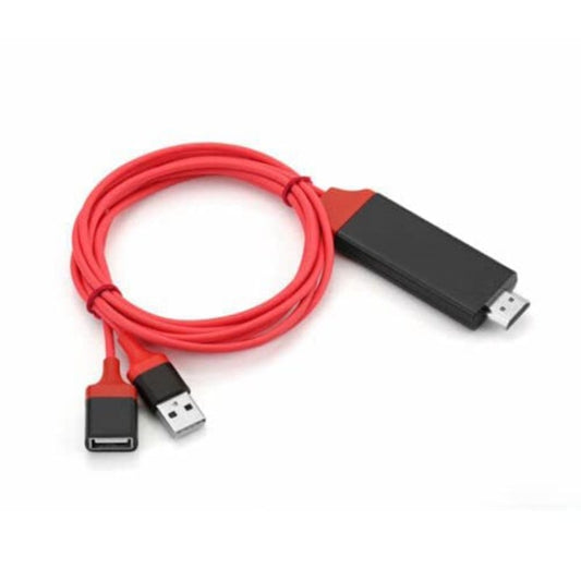 Dongle USB Male + USB Female to HDMI Male 1080P HDMI Cables Adapter by buy2fix