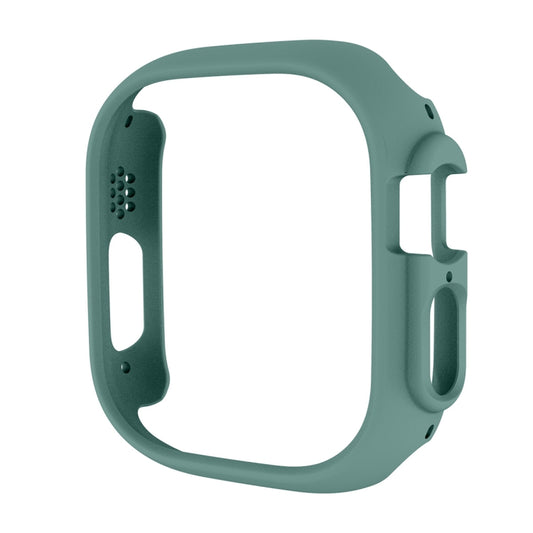 For Apple Watch Ultra 3 / 2 / 1 49mm ENKAY 2 in 1 PC Case + Full Coverage 9H Tempered Glass Film(Deep Green) by ENKAY