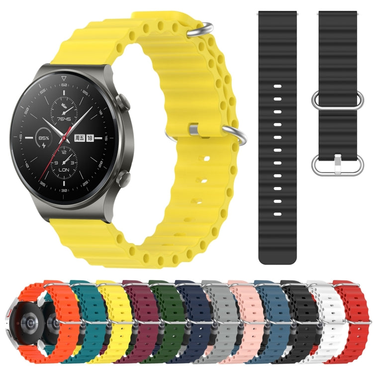 For Huawei GT2 Pro 22mm Ocean Style Silicone Solid Color Watch Band(Rock Gray) by buy2fix