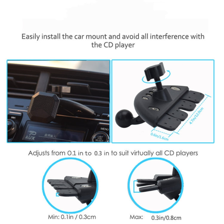 CD008 360 Degree Strong Magnet Car CD Slot Magnetic Cell Phone Mount Holder - In Car by buy2fix | Online Shopping UK | buy2fix