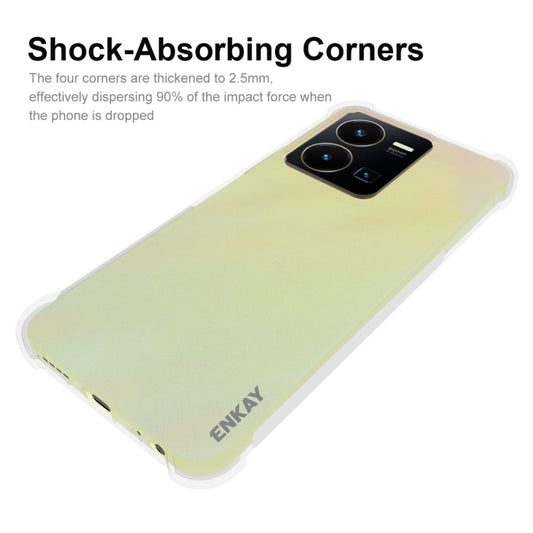 For vivo Y35 4G Global ENKAY Clear TPU Shockproof Phone Case by ENKAY