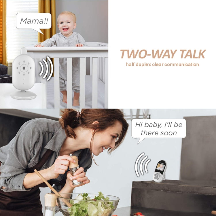 660 2.4 inch LCD Screen Baby Monitor, Two Way Talk, Sound Temperature Alarm Wireless Lullaby Music Play - Security by buy2fix | Online Shopping UK | buy2fix