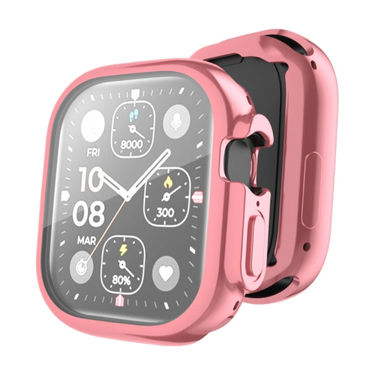 For Apple Watch Ultra 4 / 3 / 2 / 1 49mm ENKAY Full Coverage Electroplated Soft TPU Case with Screen Film(Pink)