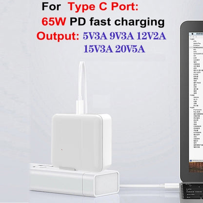 GaN 100W Dual USB + Dual USB-C/Type-C Multi Port Charger with 2m Type-C to Type-C Data Cable Set US / EU Plug - Cable & Adapter by buy2fix | Online Shopping UK | buy2fix