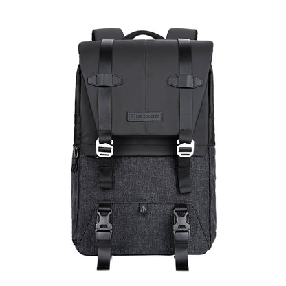 K&F CONCEPT KF13.087AV1 Photography Backpack Light Large Capacity Camera Case Bag with Rain Cover(Black) - Camera Accessories by K&F | Online Shopping UK | buy2fix