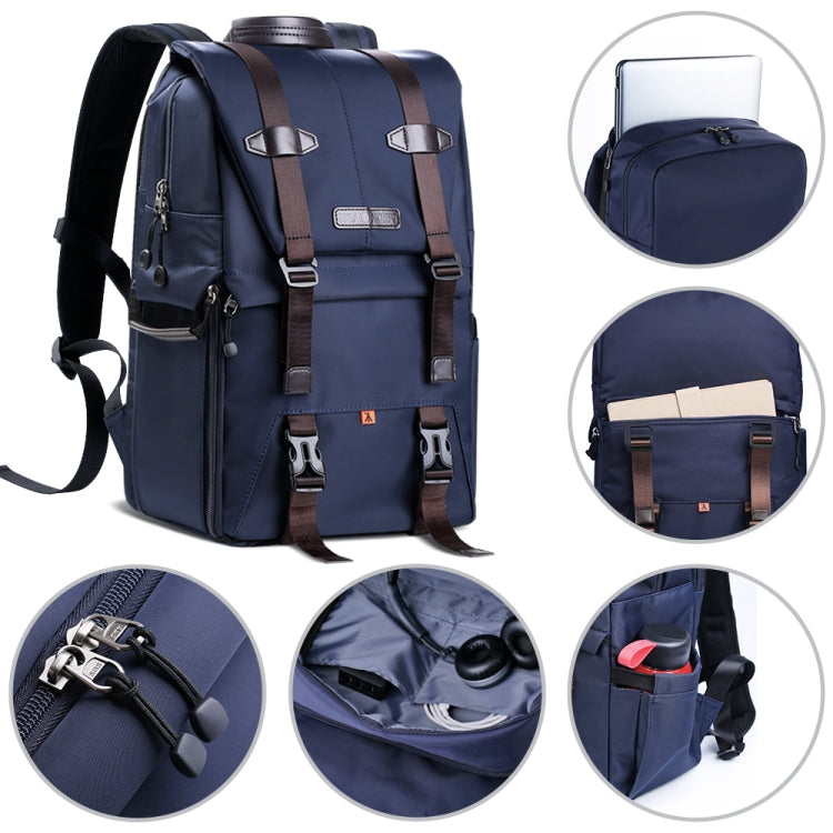 K&F CONCEPT KF13.087 Multifunctional Dual-layer Waterproof Shockproof Camera Backpack Travel Tripod Bag - Camera Accessories by K&F | Online Shopping UK | buy2fix