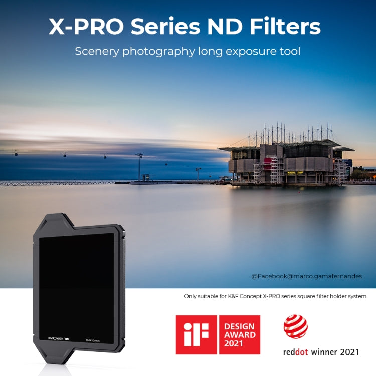 K&F CONCEPT SKU.1809 Full Color ND1000 Square Filter Waterproof ND Filter with Frame - Camera Accessories by K&F | Online Shopping UK | buy2fix