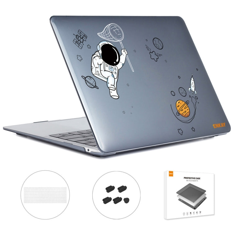 For MacBook Pro 13.3 A1706/A1989/A2159 ENKAY Hat-Prince 3 in 1 Spaceman Pattern Laotop Protective Crystal Case with TPU Keyboard Film / Anti-dust Plugs, Version:EU(Spaceman No.2) - MacBook Pro Cases by ENKAY | Online Shopping UK | buy2fix