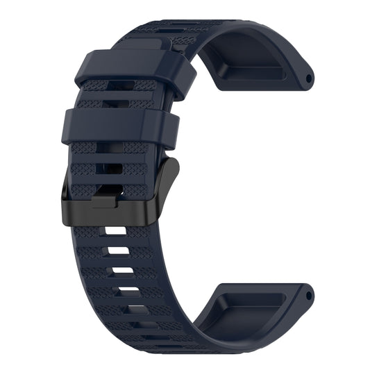 For Garmin Fenix 6X Sapphire 26mm Horizontal Texture Silicone Watch Band with Removal Tool(Navy Blue) by buy2fix